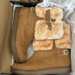 GBG Los Angeles Women's Aleya Faux Fur Winter Boots Women's Black